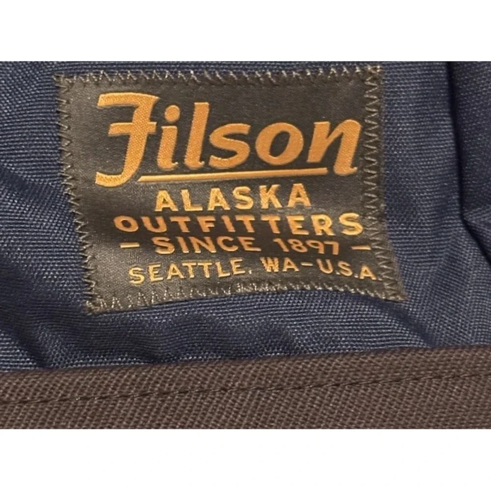 Filson Day Pack Backpack Blue Removable Pouch Drawstring Bag Rare Color New